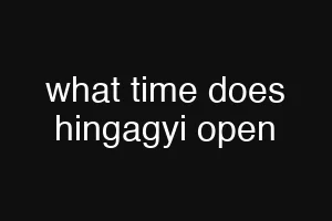 what time does hingagyi open